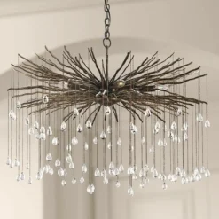 Currey And Company Fen 38" Wide Cupertino 6-Light Chandelier