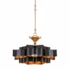 Currey And Company Grand Lotus 20 1/4" Black And Gold Small Chandelier -Outlet The Radiantix Store currey and company grand lotus 20 and one quarter inch black and gold small chandelier 596j2