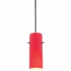 Cylinder 4" Wide Red Glass LED Mini Pendant -Outlet The Radiantix Store cylinder 4 inch wide red glass led mini pendant 12m28