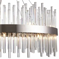 Dallas 32" Wide Chrome And Crystal Modern Chandelier -Outlet The Radiantix Store dallas 32 inch wide chrome and crystal modern chandelier 39v03views1