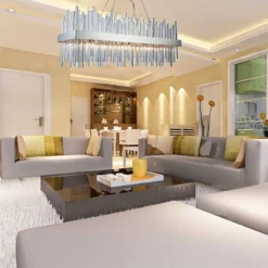 Dallas 36"W Chrome Crystal Kitchen Island Light Chandelier -Outlet The Radiantix Store dallas 36 inchw chrome crystal kitchen island light chandelier 39v02views2