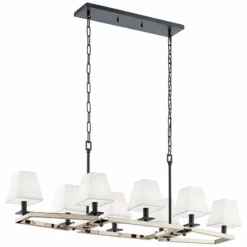 Dancar 48"W Polished Nickel Kitchen Island Light Chandelier 7 Dancar 48"W Polished Nickel Kitchen Island Light Chandelier -Outlet The Radiantix Store dancar 48 inchw polished nickel kitchen island light chandelier 75c74