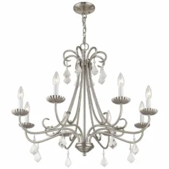 Daphne 29 3/4" Wide Brushed Nickel 8-Light Chandelier -Outlet The Radiantix Store daphne 29 and three quarter inch wide brushed nickel 8 light chandelier 69m12views3