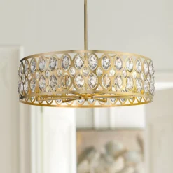 Dealey 30 1/4" Wide Crystal Heirloom Brass 8-Light Chandelier