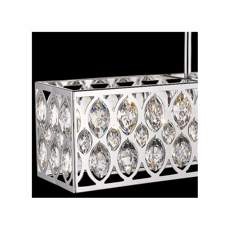 Dealey 9 1/4"W Crystal Chrome 7-Light Kitchen Island Light Chandelier 4 Dealey 9 1/4"W Crystal Chrome 7-Light Kitchen Island Light Chandelier - Image 2