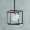 Delaney 8" Wide Black Open Square Mini Pendant Light -Outlet The Radiantix Store delaney 8 inch wide black open square mini pendant light 64t29cropped