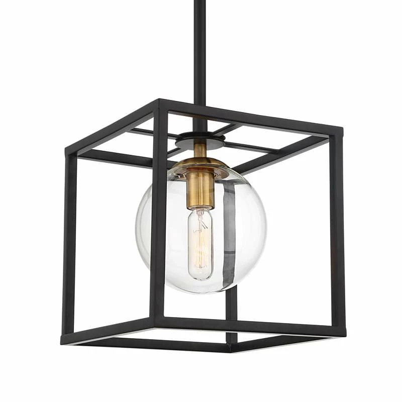 Delaney 8" Wide Black Open Square Mini Pendant Light 5 Delaney 8" Wide Black Open Square Mini Pendant Light - Image 3