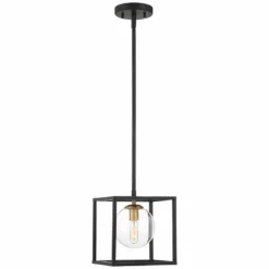 Delaney 8" Wide Black Open Square Mini Pendant Light 12 Delaney 8" Wide Black Open Square Mini Pendant Light -Outlet The Radiantix Store delaney 8 inch wide black open square mini pendant light 64t29views3