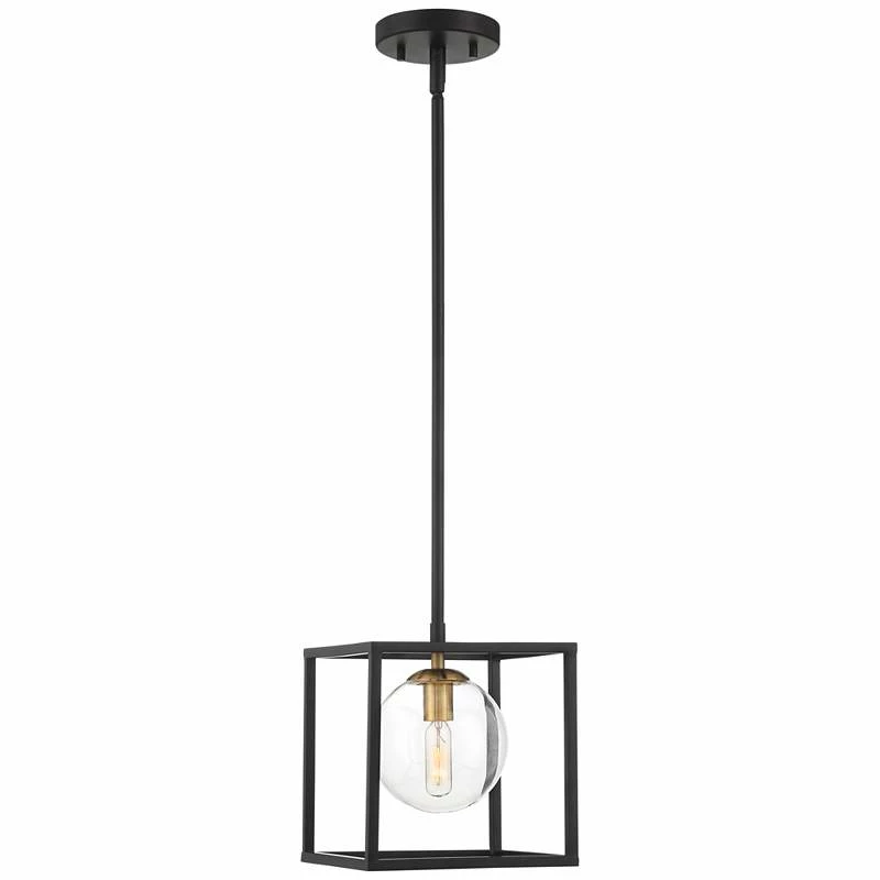 Delaney 8" Wide Black Open Square Mini Pendant Light 7 Delaney 8" Wide Black Open Square Mini Pendant Light - Image 5