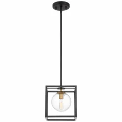 Delaney 8" Wide Black Open Square Mini Pendant Light 13 Delaney 8" Wide Black Open Square Mini Pendant Light -Outlet The Radiantix Store delaney 8 inch wide black open square mini pendant light 64t29views4