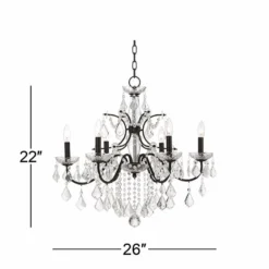 DeMallo 26" Wide Dark Bronze 6-Light Traditional Crystal Chandelier 13 DeMallo 26" Wide Dark Bronze 6-Light Traditional Crystal Chandelier -Outlet The Radiantix Store demallo 26 inch wide dark bronze 6 light traditional crystal chandelier 4f449views4