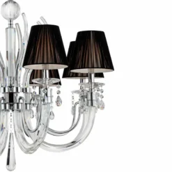 Derry Street 32" Wide Chrome And Crystal 8-Light Chandelier -Outlet The Radiantix Store derry street 32 inch wide chrome and crystal 8 light chandelier p4619views1