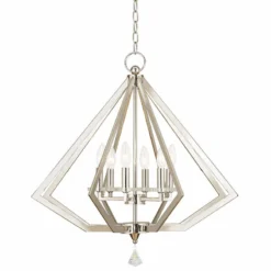 Diamond 25" Wide Polished Nickel 6-Light Chandelier