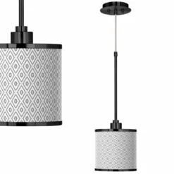 Diamonds Giclee Black Mini Pendant Light