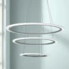 Discovery 31 1/4" Wide Silver 3 Ring LED Pendant Light
