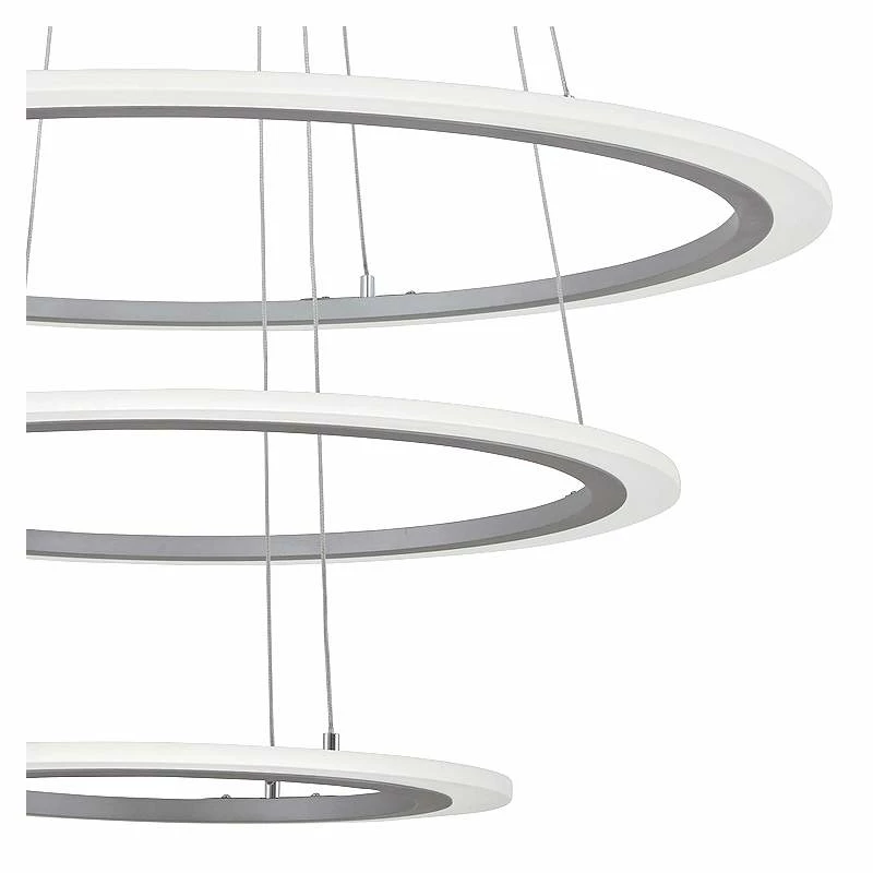 Discovery 31 1/4" Wide Silver 3 Ring LED Pendant Light 5 Discovery 31 1/4" Wide Silver 3 Ring LED Pendant Light - Image 3