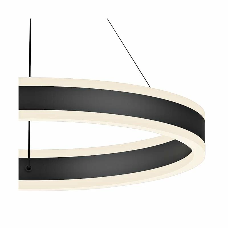 Double Corona 23 3/4" Wide Satin Black 2-Light LED Pendant 4 Double Corona 23 3/4" Wide Satin Black 2-Light LED Pendant - Image 2