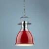 Golden Lighting Duncan Chrome 9" Wide Contemporary Red Mini Pendant -Outlet The Radiantix Store duncan chrome 9 inch wide contemporary red mini pendant 7k317cropped