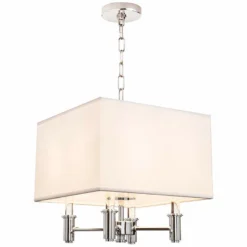 DuPont 14" Wide Chrome Convertible Square Pendant Light -Outlet The Radiantix Store dupont 14 inch wide chrome convertible square pendant light 13k61views1