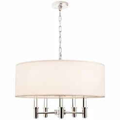 DuPont 26" Wide Chrome Convertible Round Pendant Light -Outlet The Radiantix Store dupont 26 inch wide chrome convertible round pendant light 13k64views1