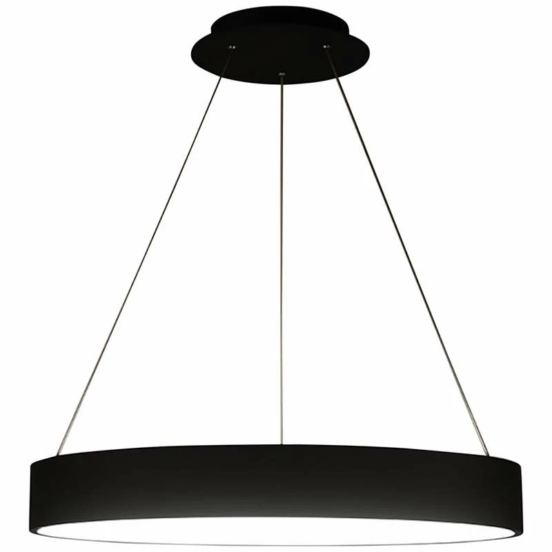 DweLED Corso 32" Wide LED Black Ring Pendant Chandelier 4 DweLED Corso 32" Wide LED Black Ring Pendant Chandelier - Image 2