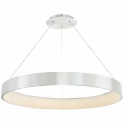 DweLED Corso 43" Wide Brushed Aluminum LED Pendant Light -Outlet The Radiantix Store dweled corso 43 inch wide brushed aluminum led pendant light 39j92