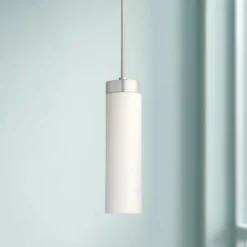 DweLED Elementum 4 1/2" Wide Satin Nickel LED Mini Pendant