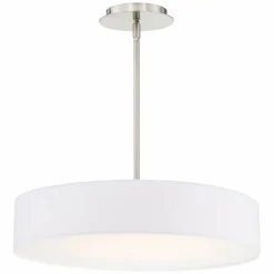 DweLED Manhattan 20" Wide Brushed Nickel LED Pendant Light -Outlet The Radiantix Store dweled manhattan 20 inch wide brushed nickel led pendant light 39k60