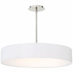 DweLED Manhattan 26" Wide Brushed Nickel LED Pendant Light 6 DweLED Manhattan 26" Wide Brushed Nickel LED Pendant Light -Outlet The Radiantix Store dweled manhattan 26 inch wide brushed nickel led pendant light 39k63
