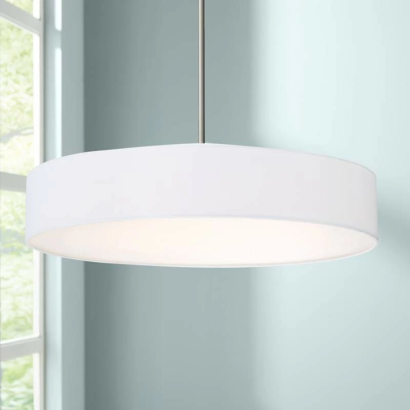 DweLED Manhattan 26" Wide Brushed Nickel LED Pendant Light 3 DweLED Manhattan 26" Wide Brushed Nickel LED Pendant Light