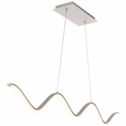 DweLED Morae 44" Wide Nickel Modern Wave Linear Pendant 11 DweLED Morae 44" Wide Nickel Modern Wave Linear Pendant -Outlet The Radiantix Store dweled morae 44 inch wide nickel modern wave linear pendant 214n3views1