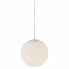 DweLED Niveous 13 3/4" Wide White Globe LED Pendant Light -Outlet The Radiantix Store dweled niveous 13 and three quarter inch wide white globe led pendant light 39h43