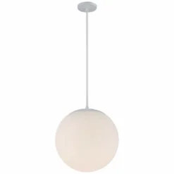 DweLED Niveous 13 3/4" Wide White Globe LED Pendant Light -Outlet The Radiantix Store dweled niveous 13 and three quarter inch wide white globe led pendant light 39h43views3