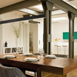 DweLED Volo 54" Wide Black Bar LED Modern Linear Pendant -Outlet The Radiantix Store dweled volo 54 inch wide black bar led modern linear pendant 39k32views2