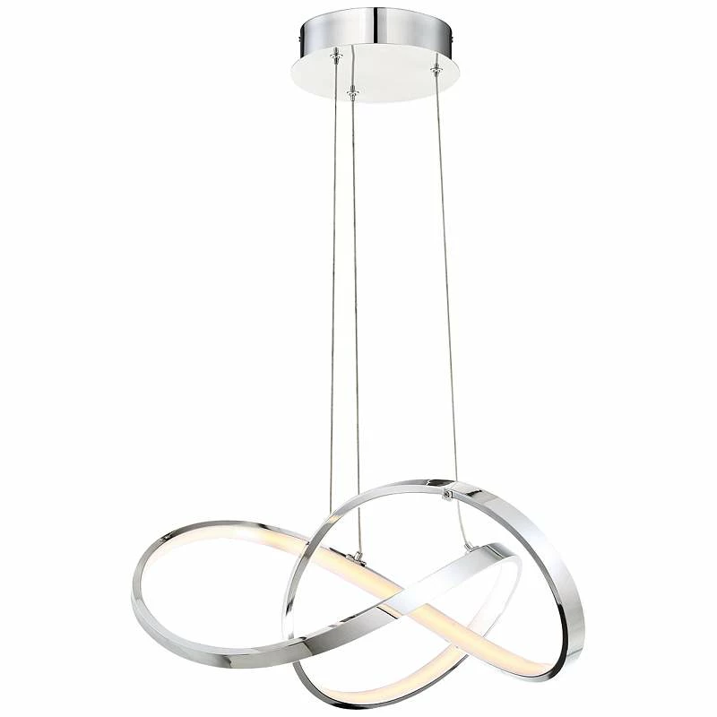 DweLED Vornado 20" Wide Chrome LED Modern Pendant Light 4 DweLED Vornado 20" Wide Chrome LED Modern Pendant Light - Image 2