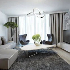 DweLED Vornado 23" Wide Chrome LED Pendant Light -Outlet The Radiantix Store dweled vornado 23 inch wide chrome led pendant light 39k41views2