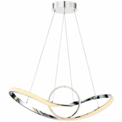DweLED Vornado 35" Wide Chrome LED Pendant Light 7 DweLED Vornado 35" Wide Chrome LED Pendant Light -Outlet The Radiantix Store dweled vornado 35 inch wide chrome led pendant light 36j85