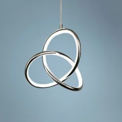 DweLED Vornado 7 1/2" Wide Chrome LED Mini Pendant