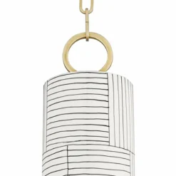 EBrookville 5" Wide Aged Brass Pendant Light With Stripe Ceramic 7 EBrookville 5" Wide Aged Brass Pendant Light With Stripe Ceramic -Outlet The Radiantix Store ebrookville 5 inch wide aged brass pendant light with stripe ceramic 84t28views1