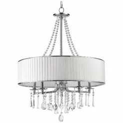 Golden Lighting Echelon 26 1/4" Wide Chrome And Crystal Shaded Chandelier -Outlet The Radiantix Store echelon 26 and one quarter inch wide chrome and crystal shaded chandelier 33r57views2