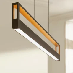 AFX Echo 44 3/4"W Black Gold LED Kitchen Island Light Pendant