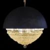 Eclipse 20" Wide Black Crystal Dome LED Dome Chandelier -Outlet The Radiantix Store eclipse 20 inch wide black crystal dome led dome chandelier 893x8