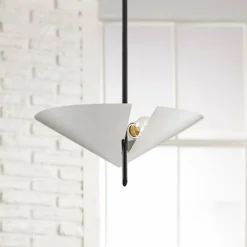EEquilibrium 2-Light Black Pendant Light With Polished Nickel