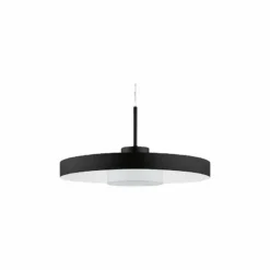Eglo Alpicella 15 3/4" Wide Matte Black LED Pendant Light -Outlet The Radiantix Store eglo alpicella 15 and three quarter inch wide matte black led pendant light 85p71views1