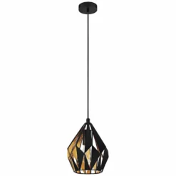 Eglo Carlton 3 7 1/4" Wide Black And Gold Modern Mini Pendant Light 9 Eglo Carlton 3 7 1/4" Wide Black And Gold Modern Mini Pendant Light -Outlet The Radiantix Store eglo carlton 3 7 and one quarter inch wide black and gold modern mini pendant light 91y32views3