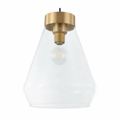 Eglo Montey 12" Wide Gold Metal Clear Glass Modern Mini Pendant Light -Outlet The Radiantix Store eglo montey 12 inch wide gold metal clear glass modern mini pendant light 91y81views1