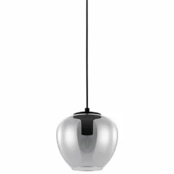 Eglo Priorat 9 1/4" Wide Smoked Glass Mini Pendant Light