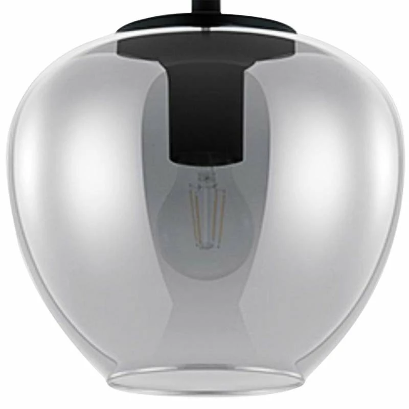 Eglo Priorat 9 1/4" Wide Smoked Glass Mini Pendant Light 4 Eglo Priorat 9 1/4" Wide Smoked Glass Mini Pendant Light - Image 2
