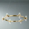 Elan Arabella 26 1/2" Wide Gold 12-Light LED Crystal Pendant