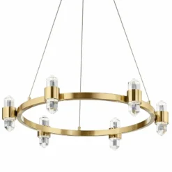 Elan Arabella 26 1/2" Wide Gold 12-Light LED Crystal Pendant -Outlet The Radiantix Store elan arabella 26 and one half inch wide gold 12 light led crystal pendant 75a16views1